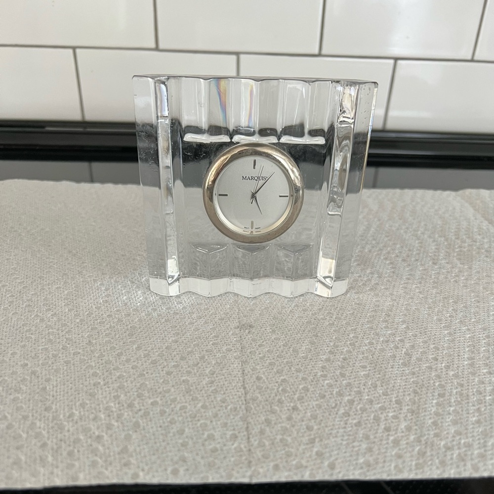 Waterford marquis crystal clock
